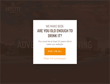 Tablet Screenshot of payettebrewing.com